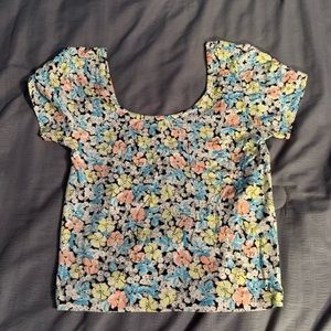 Floral crop top